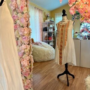 White embroidered dress
